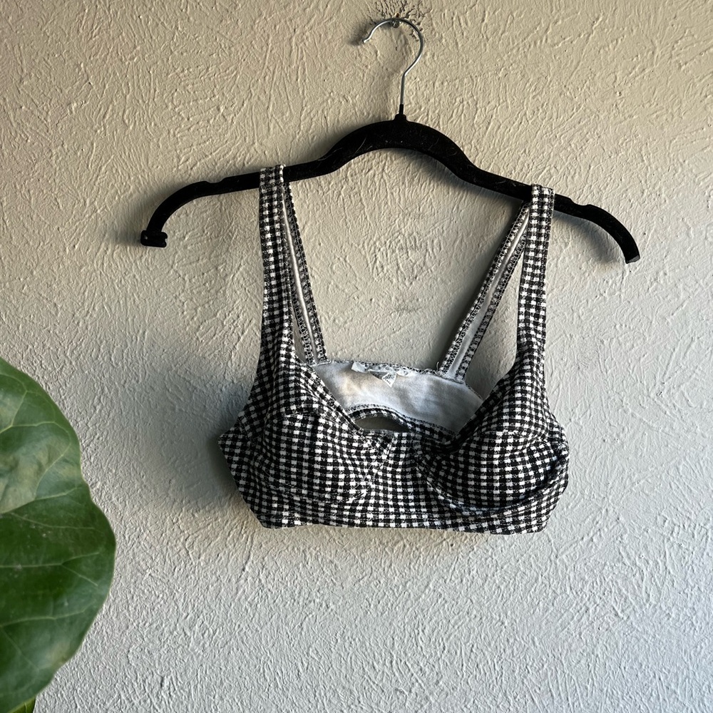 Vintage gingham bralette